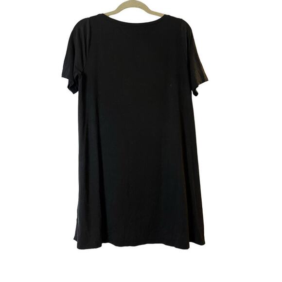 Eileen Fisher Black Short Sleeve Side Slit Tunic Sz M - Picture 7 of 7